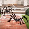 Halloween Outdoor Decorations Hairy Spider, Scary Giant Spider Fake Large Props for Yard Party Decor