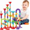 Marble Run Set Building Blocks Glass Marbles, Girls Boys Toys STEM Maze Educational Race Game