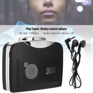 Portable Cassette Player Tape Convert to MP3 via USB Compatible, USB Cassette Player, Portable Stereo Tape to MP3 Converter