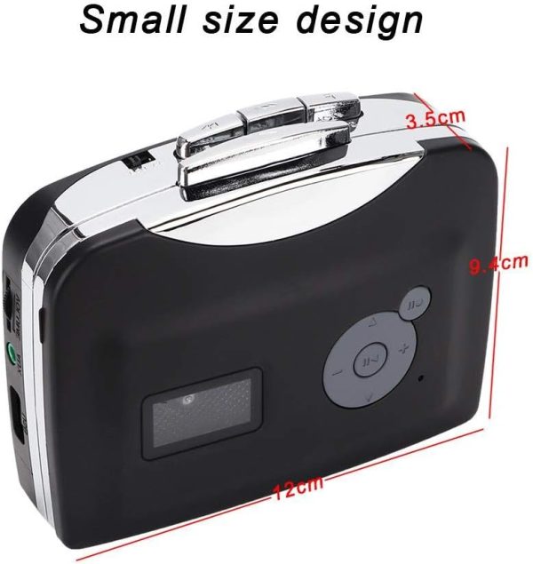 Portable Cassette Player Tape Convert to MP3 via USB Compatible, USB Cassette Player, Portable Stereo Tape to MP3 Converter