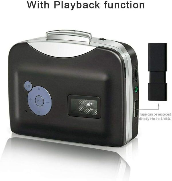 Portable Cassette Player Tape Convert to MP3 via USB Compatible, USB Cassette Player, Portable Stereo Tape to MP3 Converter