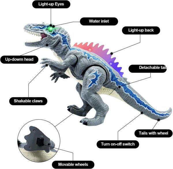 Remote Control Dinosaur Toys, LED Light Up Dinosaur Toys, Robot Toys Dinosaurs