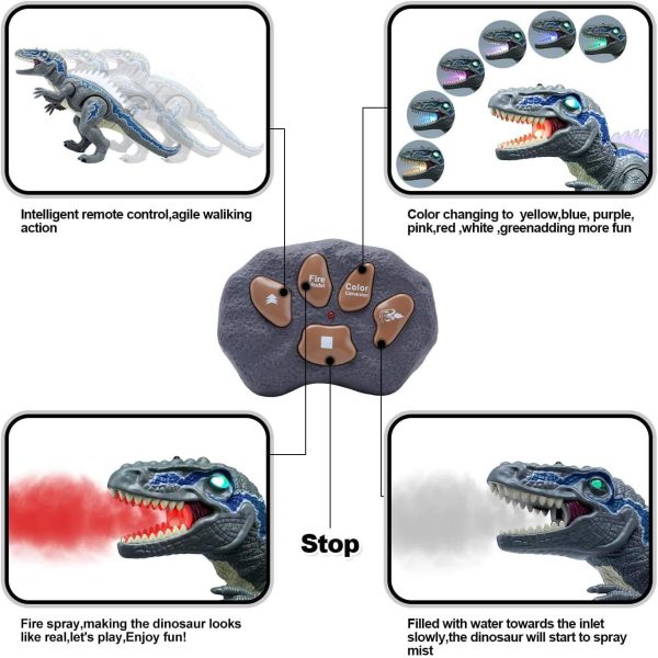 Remote Control Dinosaur Toys, LED Light Up Dinosaur Toys, Robot Toys Dinosaurs