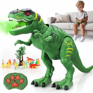 Remote Control Dinosaur Toys, Light Up & Realistic Roaring Sound, T Rex Dinosaur Toys, Electronic Walking Dinosaur Toys, Dinosaur Robot Toy