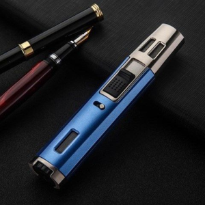 Torch Lighter Butane Lighter Refillable Jet Flame Torch Lighters Windproof Gas Long Torch Lighter Adjustable Butane Pen Lighter