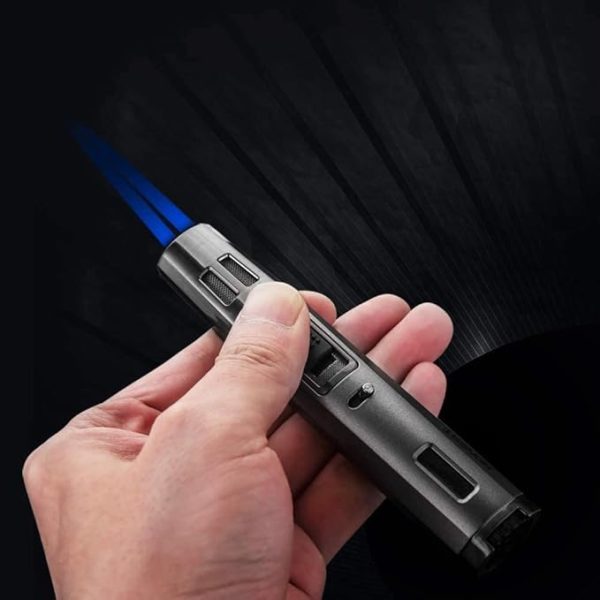 Torch Lighter Butane Lighter Refillable Jet Flame Torch Lighters Windproof Gas Long Torch Lighter Adjustable Butane Pen Lighter