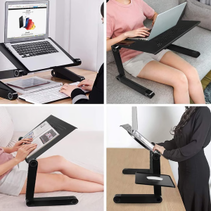 360 Ergonomic Laptop Stand For Desk With Detachable Mouse Plate