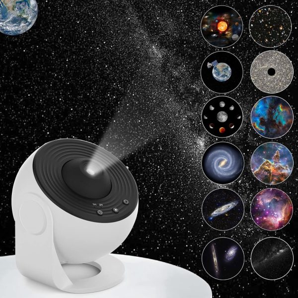 Galaxy Projector, 13 in 1 Planetarium Star Projector Realistic Starry Sky Night Light with Solar System Constellation Moon