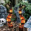 Halloween Outdoor Party Haunted House Garden Glowing Evil Orange Witch Legs Acrylic Decoration Plug-in