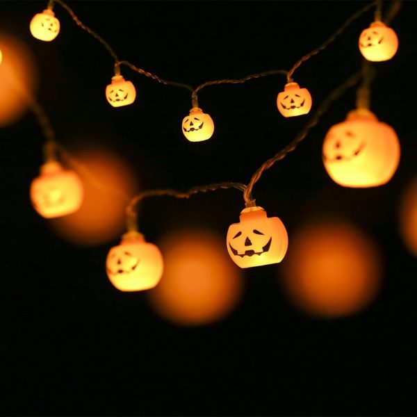 Halloween Pumpkin Led String Lights Waterproof Halloween Lights Plug In Indoor Outdoor Party Garden Yard Halloween Decorations