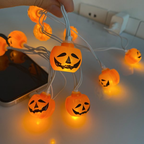 Halloween Pumpkin Led String Lights Waterproof Halloween Lights Plug In Indoor Outdoor Party Garden Yard Halloween Decorations