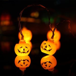 Halloween Pumpkin Led String Lights Waterproof Halloween Lights Plug In Indoor Outdoor Party Garden Yard Halloween Decorations