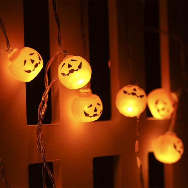 Halloween Pumpkin Led String Lights Waterproof Halloween Lights Plug In Indoor Outdoor Party Garden Yard Halloween Decorations