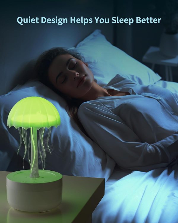 Jellyfish Dance Aromatherapy Essential Oil Diffuser, Ingenious Cute Small Humidifier with 7 Colors Night Light