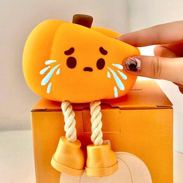 Pumpkin Night Light, Cute LED Lamp, Silicone Dimmable Nursery Nightlight for Kids, Silicone Rechargeable Bedside Touch Lamp