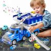 Track Transformer Storage Parking Lot Toys, Toy Cars and Trucks, Vehicle Toys for Kids with Cars, Car Track Toy for Toddlers